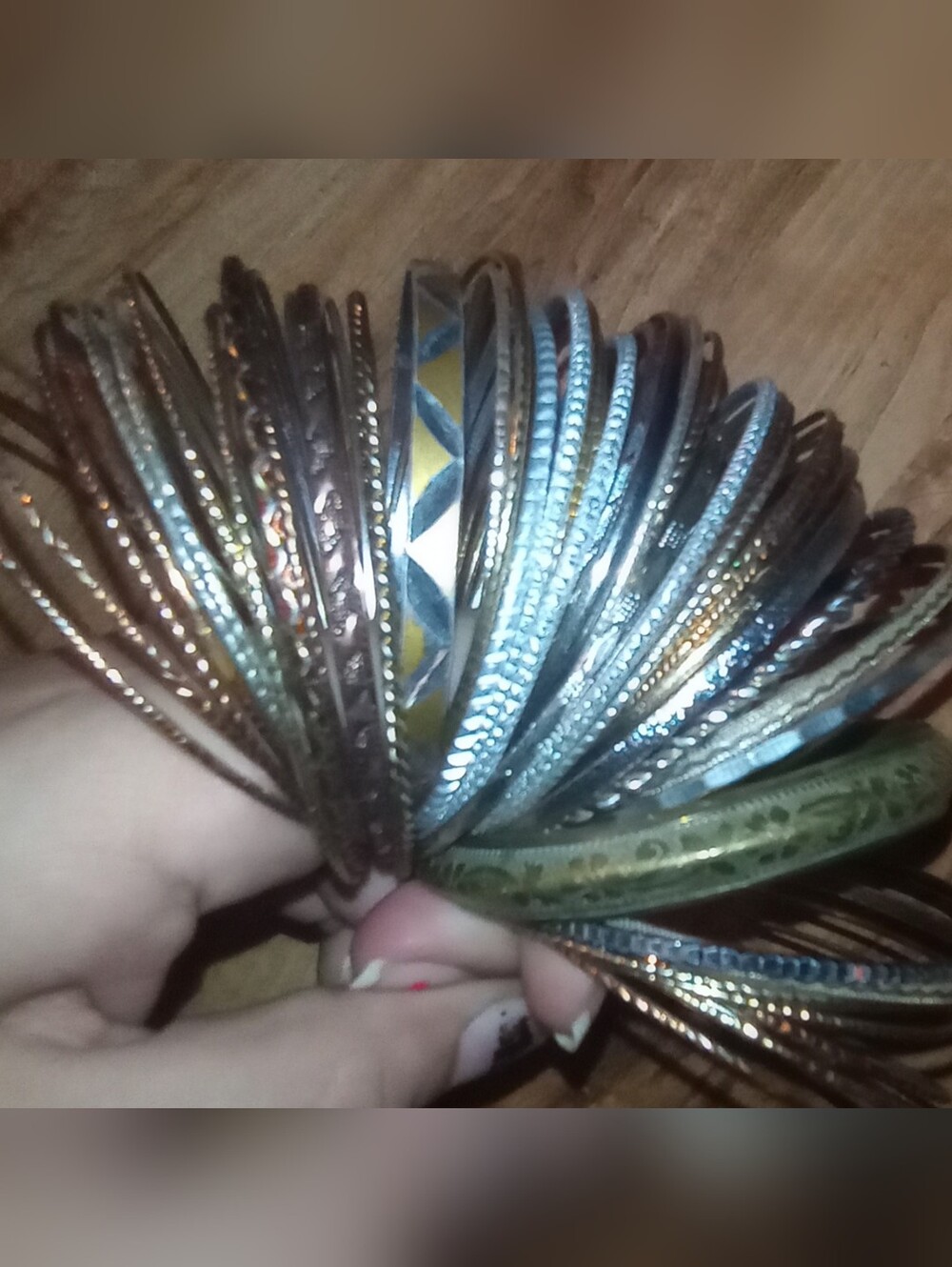 Mega Lot 48pc Gold Silver Bronze Metallic Stacking Bangle Bracelets Set